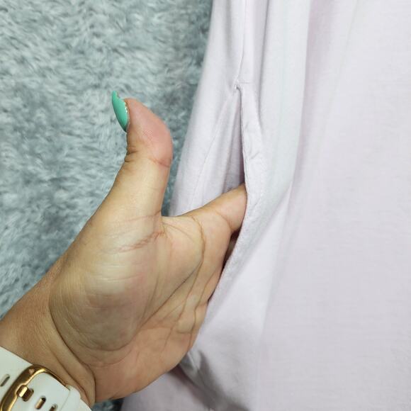 Light Pink Reebok Logo Shirt Dress Size Small - Picture 6 of 7